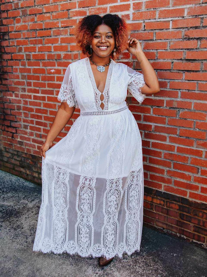 D & J Industries Nobody But You Dress - White 8 D & J Industries Nobody But You Dress - White