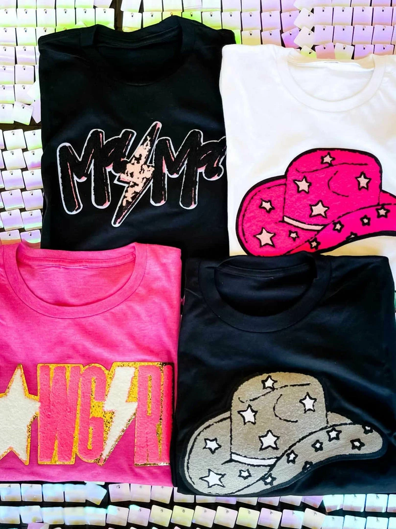 Bling-A-Gogo New Arrivals Pink Cowgirl Patch T-shirt - Pink 4 Bling-A-Gogo New Arrivals Pink Cowgirl Patch T-shirt - Pink