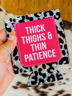 Southern Grace Thick Thighs & Thin Patience Sequin Can Coolers