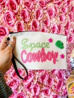 4B Custom Designs LLC Space Cowboy With Stone Makeup Bag New Arrivals