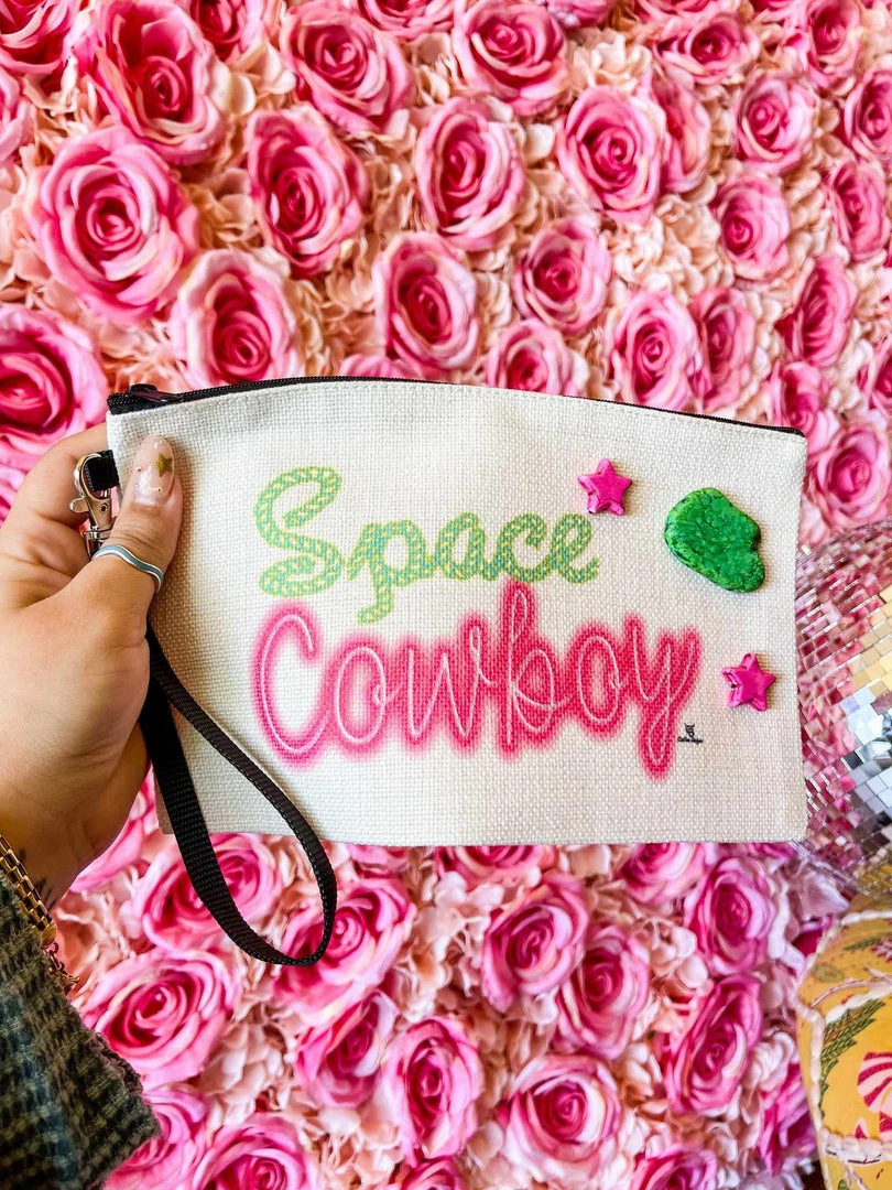 4B Custom Designs LLC Space Cowboy With Stone Makeup Bag New Arrivals 3 4B Custom Designs LLC Space Cowboy With Stone Makeup Bag New Arrivals