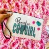 4B Custom Designs LLC Boujee Cowgirl With Stone Makeup Bag