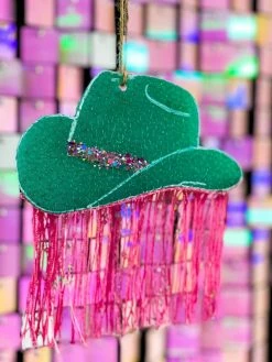 Southern Custom Designs Teal Rhinestone Cowgirl Fringe Freshie