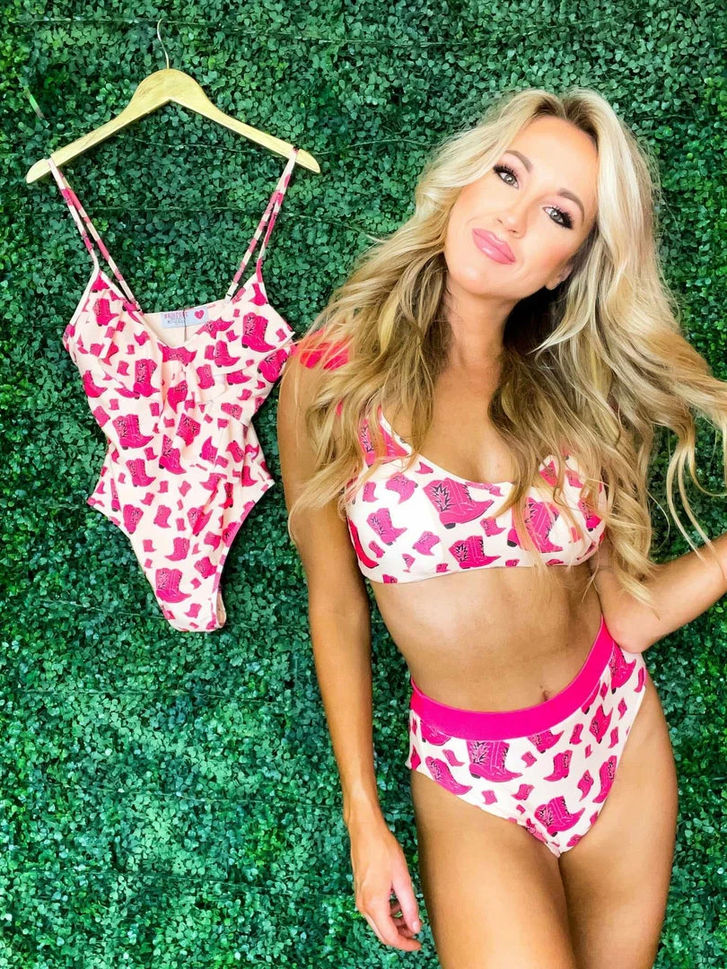 Sylon Fashion Co, Ltd Bikini Bottom High Waisted Hot Pink Cowgirl Boots 4 Sylon Fashion Co, Ltd Bikini Bottom High Waisted Hot Pink Cowgirl Boots