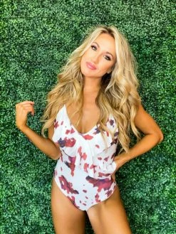 Sylon Fashion Co, Ltd New Arrivals One Piece Brown Cow Print Ruffle Swimsuit