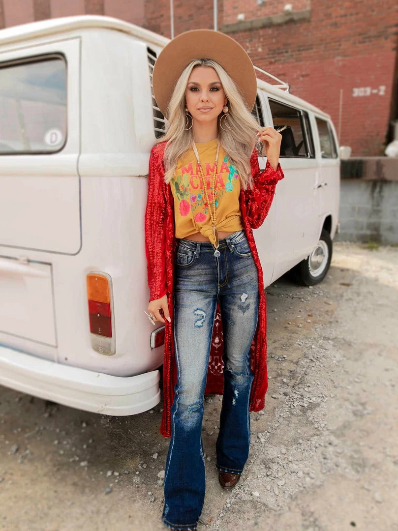 Dongguan Haohoo Clothing CO., Ltd Pre-Orders PREORDER The Royal Sequin Duster - Red 8 Dongguan Haohoo Clothing CO., Ltd Pre-Orders PREORDER The Royal Sequin Duster - Red