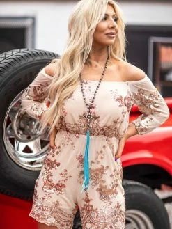 D & J Industries Co., LTD. Buy You A Round — Romper Dress In Pink Clothing