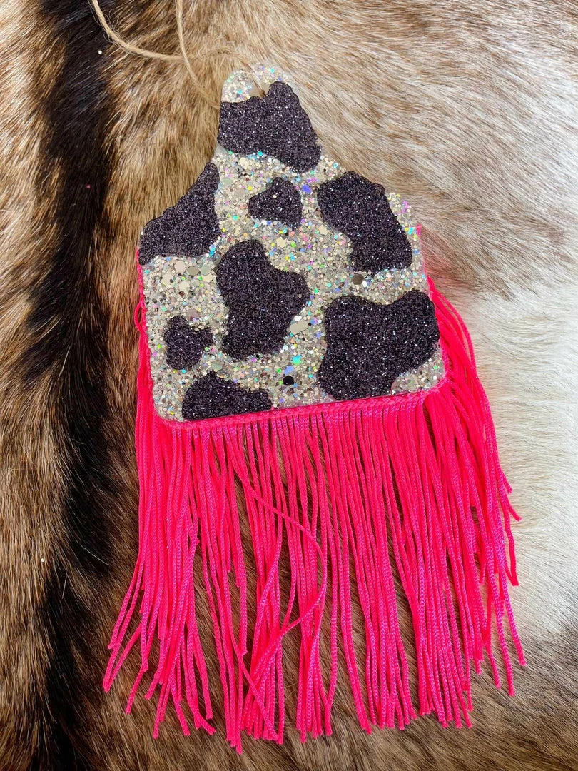 Southern Custom Designs Neon Fringe Cow Tag Freshie Accessories 3 Southern Custom Designs Neon Fringe Cow Tag Freshie Accessories