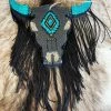 Southern Custom Designs Black And Turquoise Sassy Steer Fringe Freshie 2 Southern Custom Designs Black And Turquoise Sassy Steer Fringe Freshie