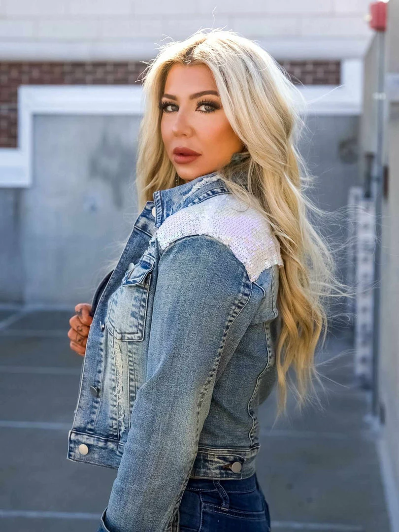 Dongguan Haohoo Clothing CO., Ltd The Jean Jacket - Light Sequin 3 Dongguan Haohoo Clothing CO., Ltd The Jean Jacket - Light Sequin