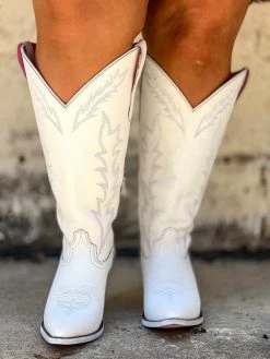 Prachi Leather PREORDER Loretta Boot - White - Wide Calf