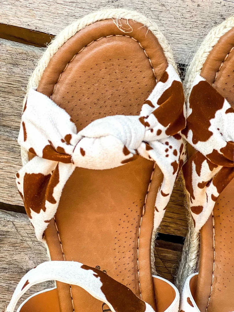 Olem Shoe Corporation Twisted Vibes Platform Sandal - Cow Print 4 Olem Shoe Corporation Twisted Vibes Platform Sandal - Cow Print