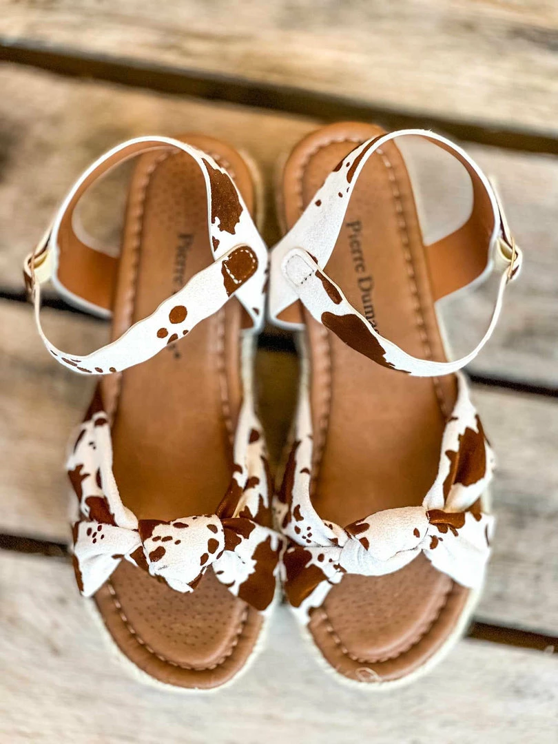 Olem Shoe Corporation Twisted Vibes Platform Sandal - Cow Print 5 Olem Shoe Corporation Twisted Vibes Platform Sandal - Cow Print