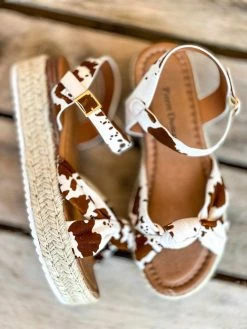 Olem Shoe Corporation Twisted Vibes Platform Sandal - Cow Print