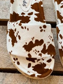 Olem Shoe Corporation Foxy Sandal Slides - Cow Print