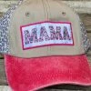Southern Grace New Arrivals Leopard Mama Tie-Dye & Pink Patch Red Hat 2 Southern Grace New Arrivals Leopard Mama Tie-Dye & Pink Patch Red Hat