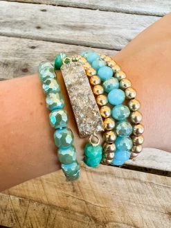 Southern Grace New Arrivals Crystal Mixed Beads Bracelet Set