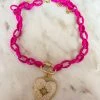 Treasure Jewels, Inc. Blinging Heart Pink Necklace 2 Treasure Jewels, Inc. Blinging Heart Pink Necklace