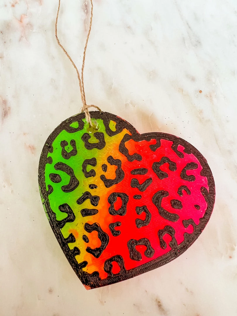 Southern Custom Designs Electric Leopard Heart Freshie 3 Southern Custom Designs Electric Leopard Heart Freshie