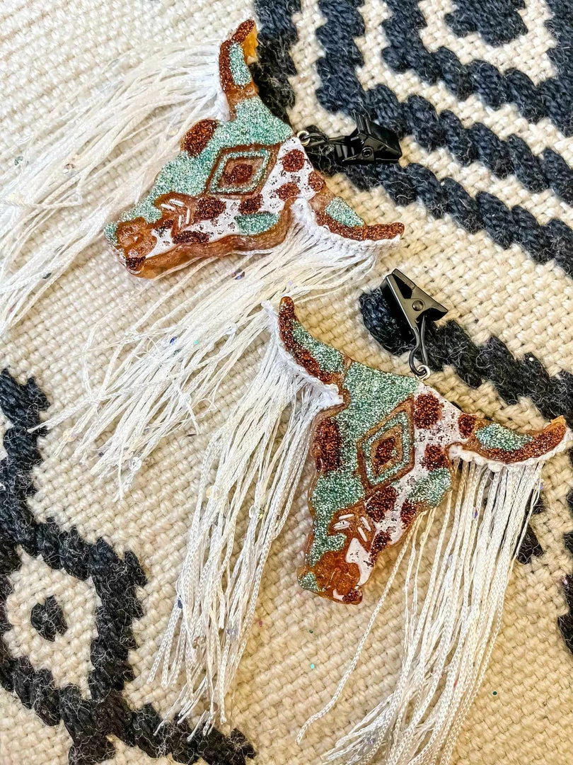 Southern Custom Designs Turquoise And Cow Sassy Steer Fringe Vent Clip Freshie New Arrivals 3 Southern Custom Designs Turquoise And Cow Sassy Steer Fringe Vent Clip Freshie New Arrivals