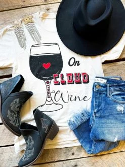 Rowdy Crowd Clothing On Cloud Wine T-shirt New Arrivals