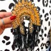 Southern Custom Designs New Arrivals Leopard Headdress Fringe Freshie