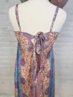 Fashion Fuse Print Tie-Back Maxi Dress - Pink Clothing 9 Fashion Fuse Print Tie-Back Maxi Dress - Pink Clothing