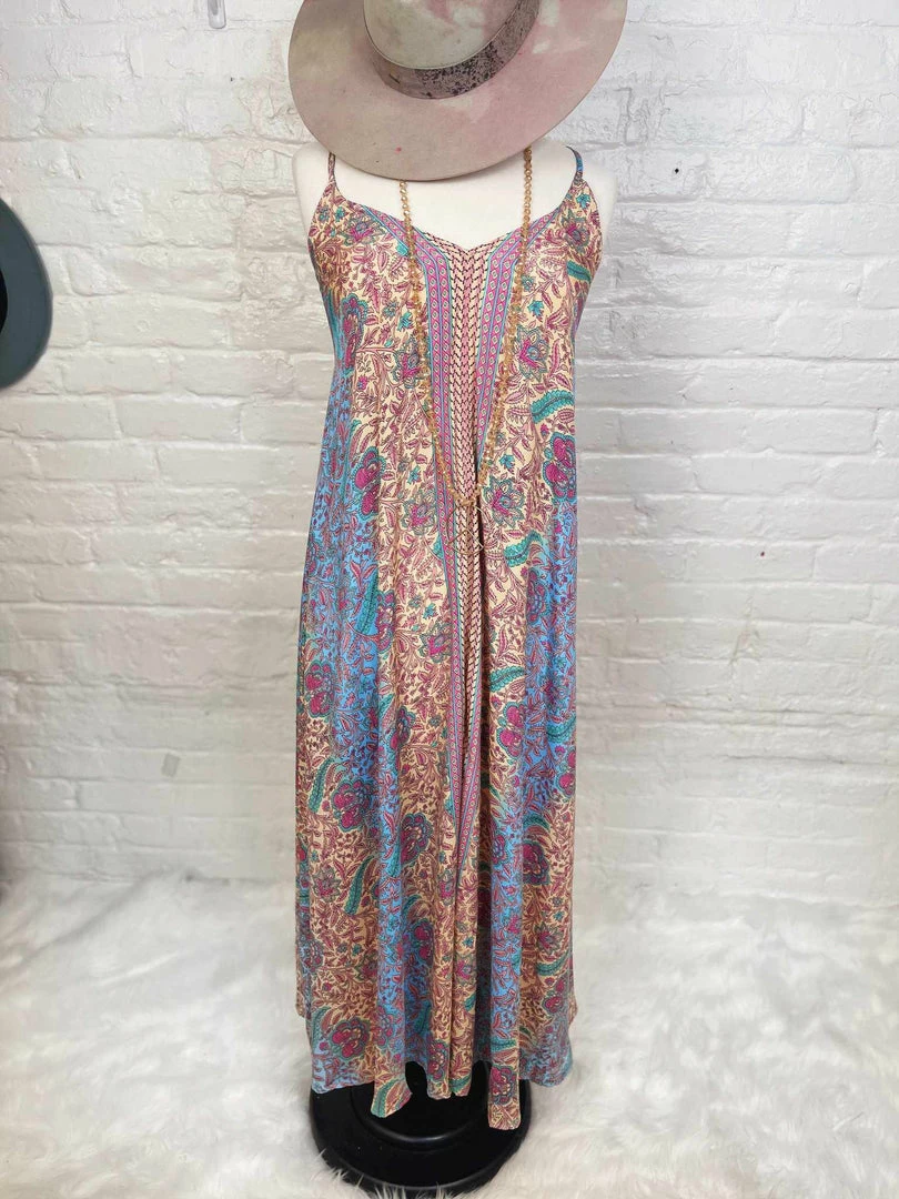 Fashion Fuse Print Tie-Back Maxi Dress - Pink Clothing 3 Fashion Fuse Print Tie-Back Maxi Dress - Pink Clothing