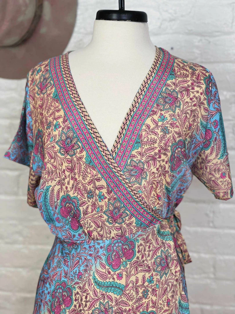 Fashion Fuse Print Wrap Dress - Pink Sale! 4 Fashion Fuse Print Wrap Dress - Pink Sale!