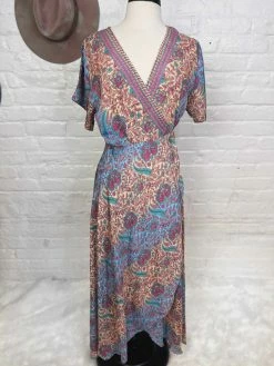 Fashion Fuse Print Wrap Dress - Pink Sale!