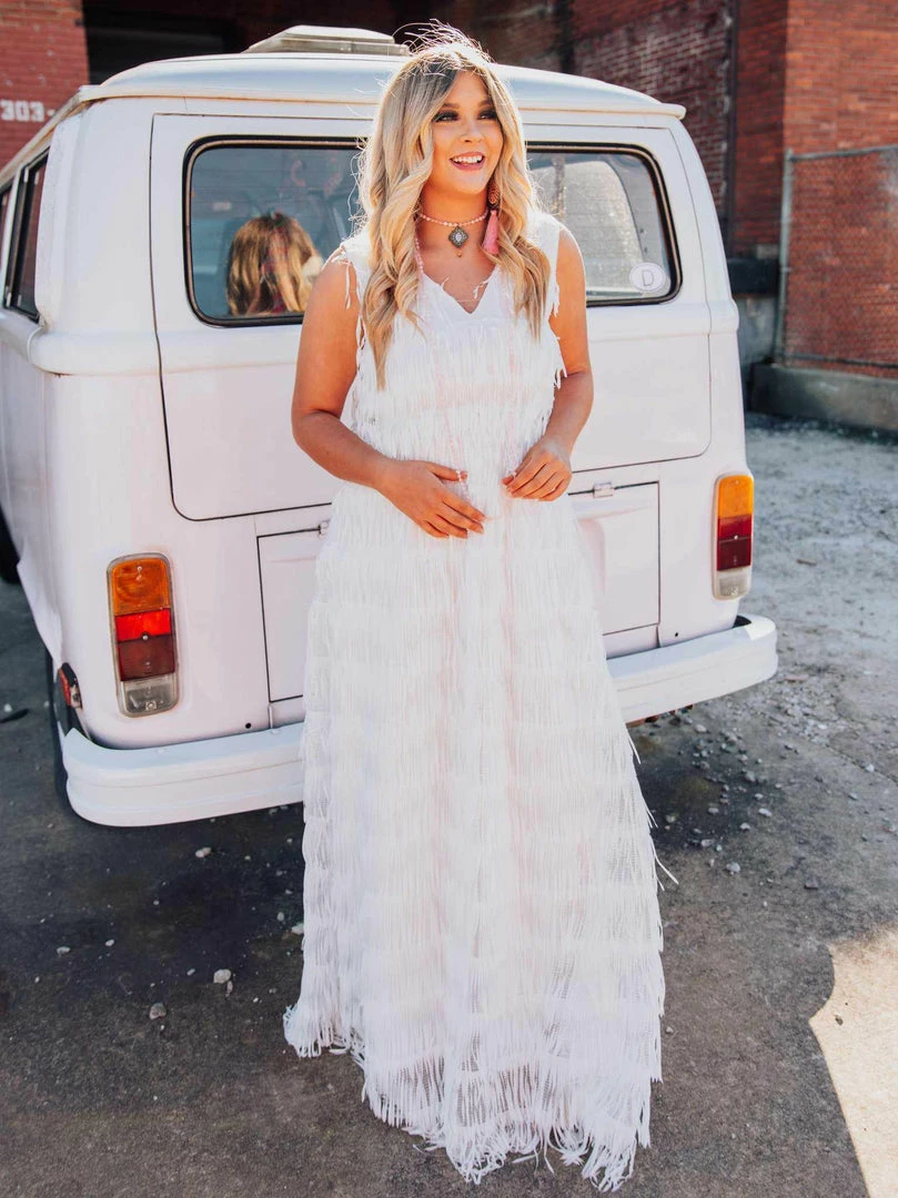 D & J Industries Promise Forever Dress Long - White 4 D & J Industries Promise Forever Dress Long - White