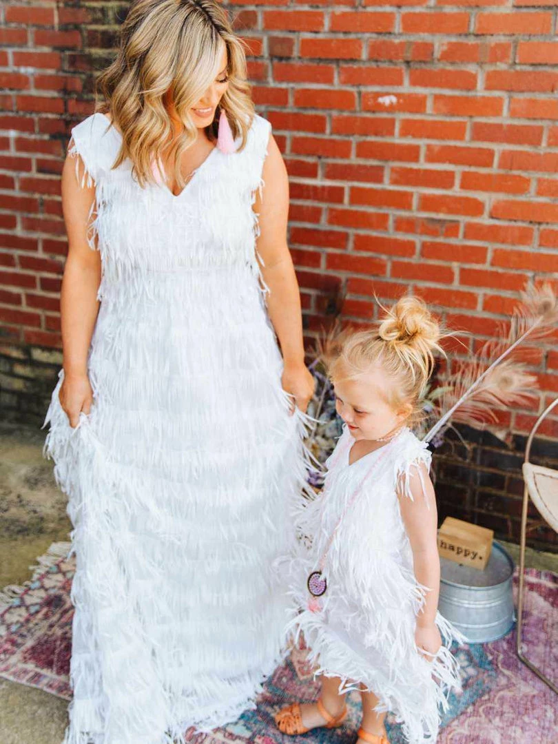 D & J Industries Promise Forever Dress Long - White 3 D & J Industries Promise Forever Dress Long - White