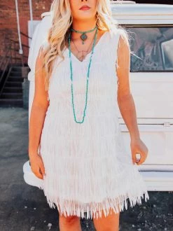 D & J Industries Promise Forever Dress - White