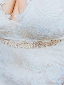 Luxe Apparel Rhinestone Crowning Moment Belt - Black Ribbon With Gold Sale!