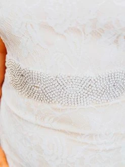 Luxe Apparel Bridal Rhinestone Crowning Moment Belt X3 - Pure Ribbon With Silver 9 Luxe Apparel Bridal Rhinestone Crowning Moment Belt X3 - Pure Ribbon With Silver