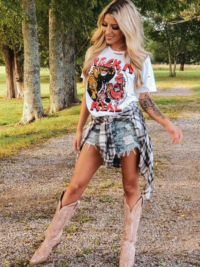 Country Deep Rock N Roll Distressed Tee Clothing 5 Country Deep Rock N Roll Distressed Tee Clothing