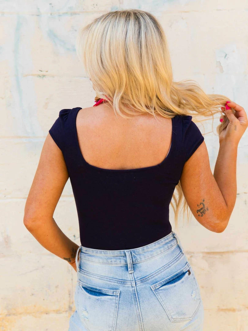 D & J Industies Co., LTD. New Arrivals Your New Favorite Staple Square Neck Bodysuit - Navy 4 D & J Industies Co., LTD. New Arrivals Your New Favorite Staple Square Neck Bodysuit - Navy