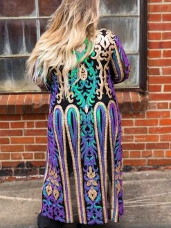 Dongguan Haohoo Clothing CO., Ltd PREORDER The Royal Sequin Duster - Peacock And Gold Pre-Orders 9 Dongguan Haohoo Clothing CO., Ltd PREORDER The Royal Sequin Duster - Peacock And Gold Pre-Orders