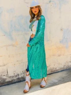 Dongguan Haohoo Clothing CO., Ltd Pre-Orders PREORDER The Royal Sequin Duster - Ocean Green
