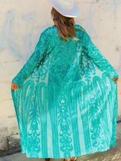 Dongguan Haohoo Clothing CO., Ltd Pre-Orders PREORDER The Royal Sequin Duster - Ocean Green