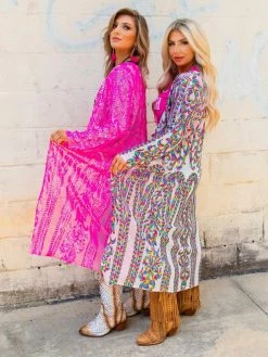 Dongguan Haohoo Clothing CO., Ltd PREORDER The Royal Sequin Duster - Hot Pink