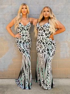 D & J Industries Co., LTD. Pre-Orders PREORDER Midnight Marina Bubblegum And Black Sequin Dress