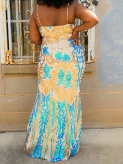 D & J Industries Co., LTD. PREORDER Midnight Marina Turquoise & Gold Dress Pre-Orders 11 D & J Industries Co., LTD. PREORDER Midnight Marina Turquoise & Gold Dress Pre-Orders