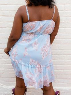 D & J Industies Co., LTD. Flirty Little Thing Dress - Blue Floral