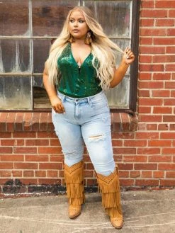 D & J Industies Co., LTD. PREORDER Hell On Heels Cap Sleeve Bodysuit - Emerald Sequin Pre-Orders 12 D & J Industies Co., LTD. PREORDER Hell On Heels Cap Sleeve Bodysuit - Emerald Sequin Pre-Orders