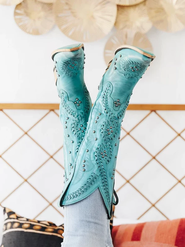 Lane Boots Cossette Boot By Lane - Turquoise Blaze 6 Lane Boots Cossette Boot By Lane - Turquoise Blaze