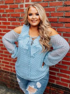 D & J Industries Tops She's Somethin' Top - Blue