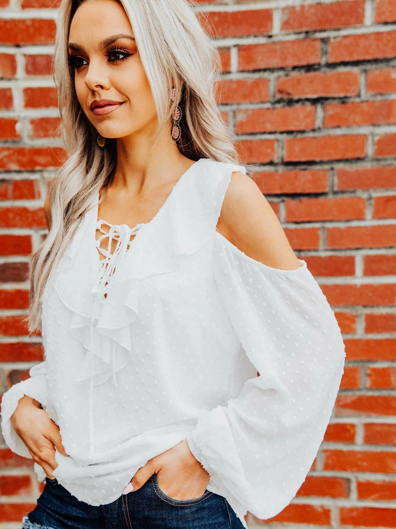 D & J Industries She's Somethin' Top - White 3 D & J Industries She's Somethin' Top - White