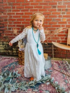 D & J Industries Speechless Dress -Long Sleeve White Dress Bridal