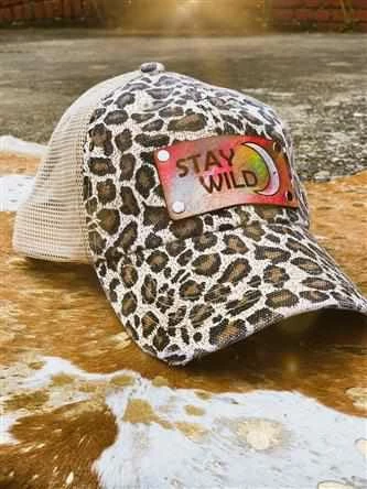Country Rogue Hats Stay Wild - Leopard Ball Cap 3 Country Rogue Hats Stay Wild - Leopard Ball Cap